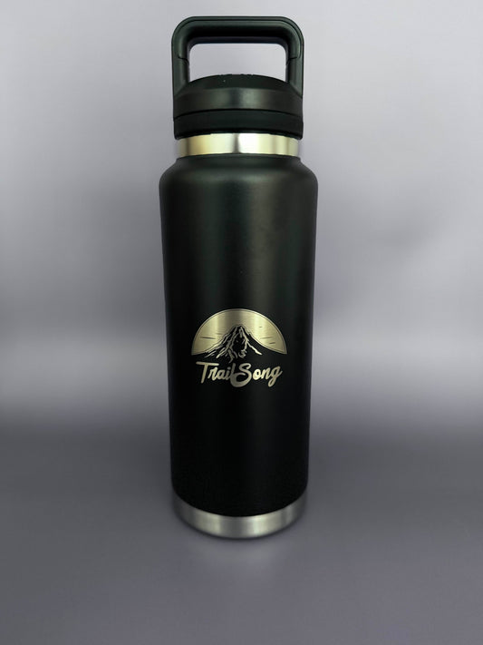 Trail Song Water Bottle - Charcoal Black