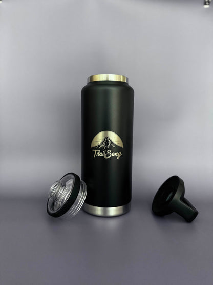 Trail Song Water Bottle - Charcoal Black